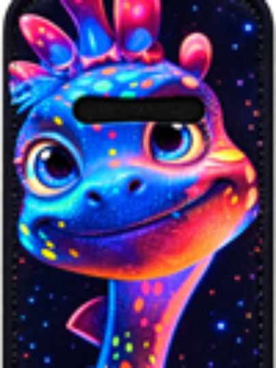 Neon Galaxy Gecko Lip Balm Holder