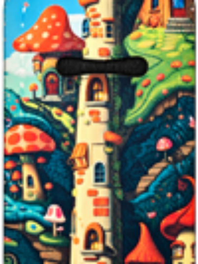 Whimsical Mushroom Village Lip Balm Holder
